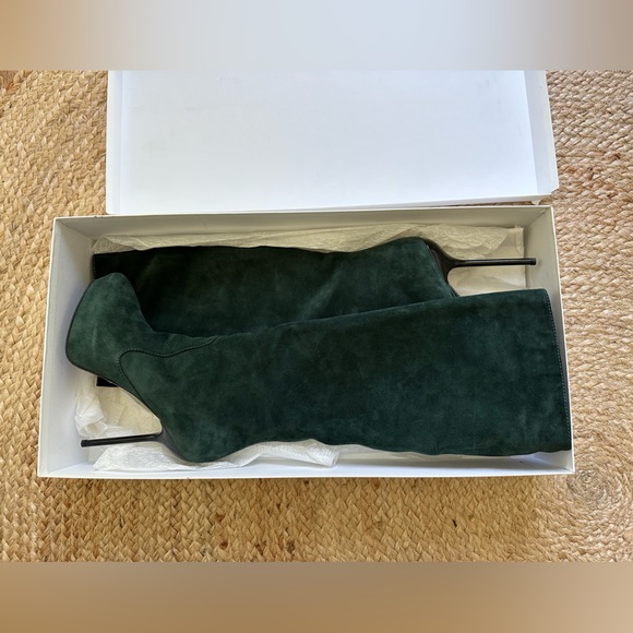 Giuseppe Zanotti Shoes - Giuseppe Zanotti Green Suede High Boots with Box Size 39
